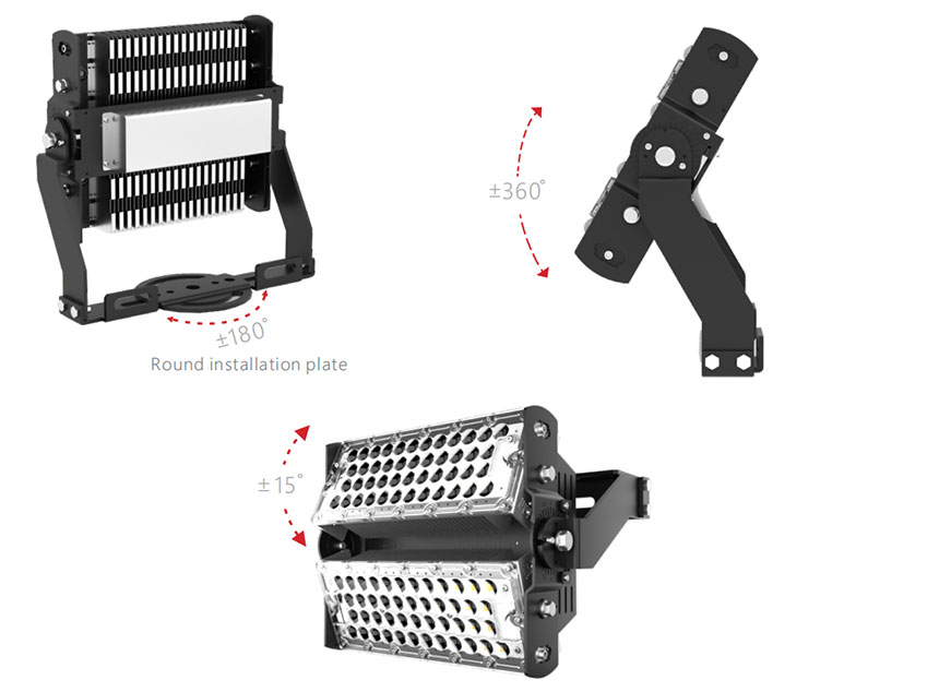 240W LED Flood Light 160lm/w LED High Mast Lights For Stadium Lighting