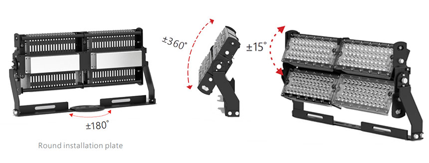 480W LED Flood Light 160lm/w LED High Mast Light For Stadium Lighting