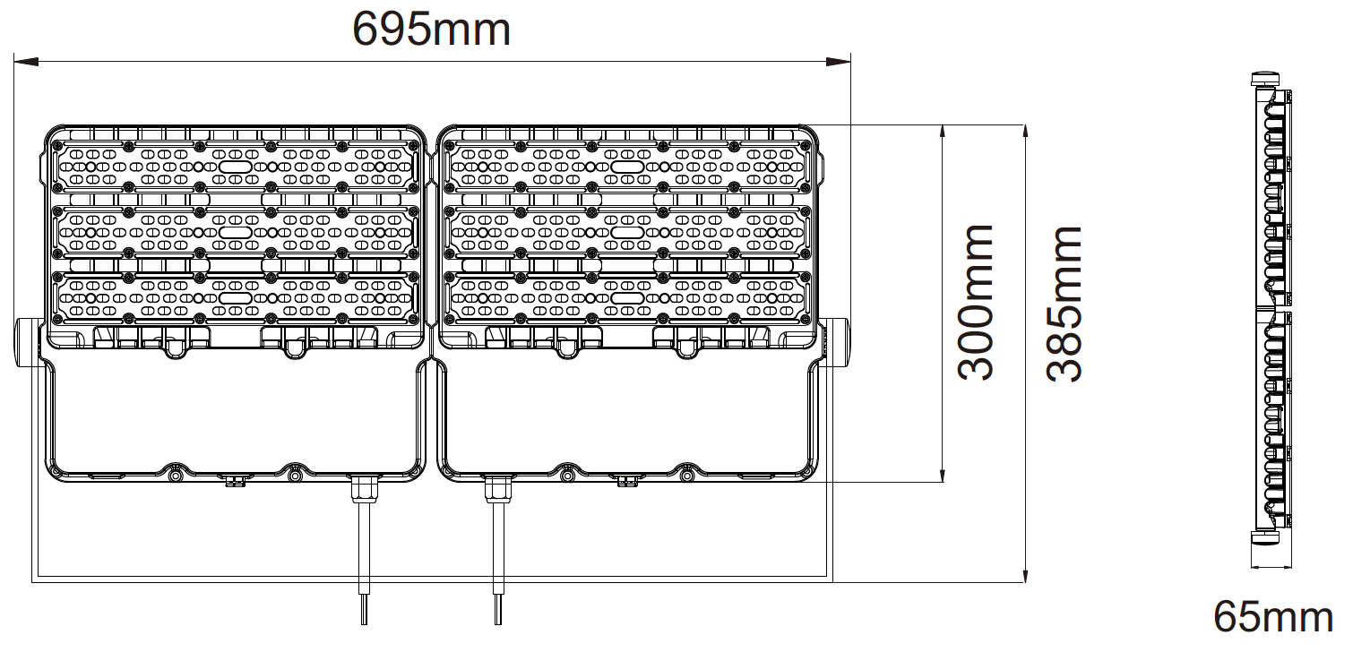 300W LED Floodlight 150LM/W Philips LED Spotlight