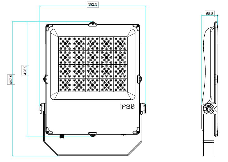 200w 150w 100w 50w led billboards light with lens