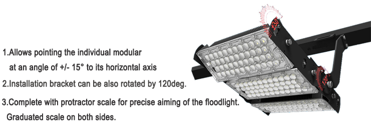 1200W LED Stadium Sports Light,Rotatable Modular,150Lm/W,180,000 Lumens,IP66,High Mast Light,Floodligh