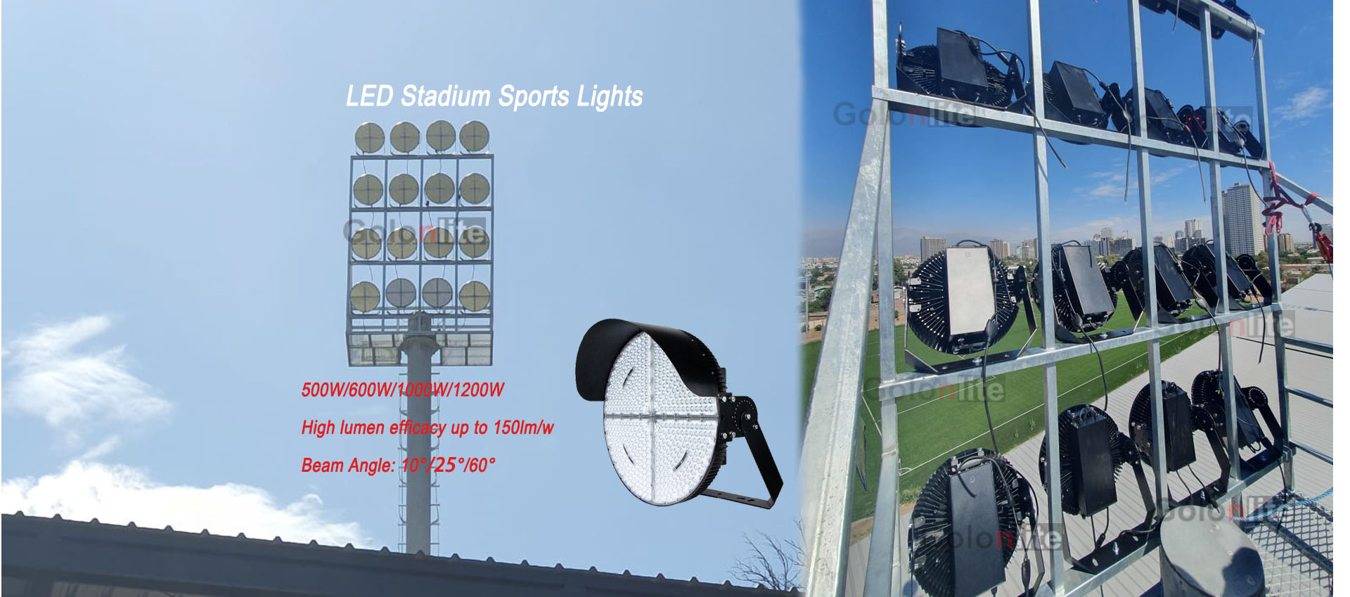 1200W LED Round Floodlight For Sport Lighting