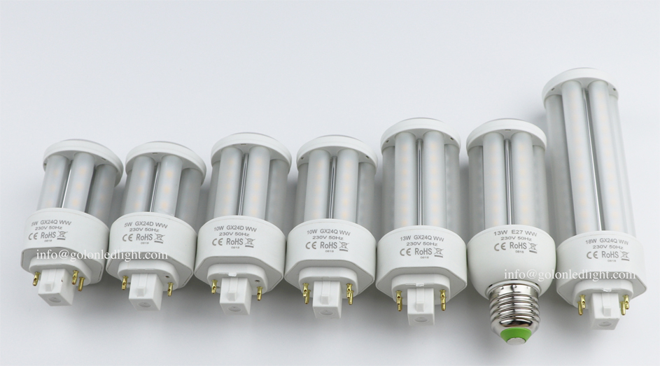 24W LED PL Lamp Replacing Compact Fluorescent Plug-in Bulbs