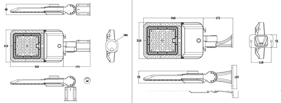 Latest 100W LED Parking Lot And Shoebox Light 150LM/W