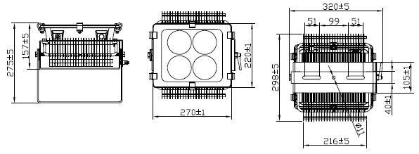 CITIZEN COB 250W LED Flood Light Fixtures
