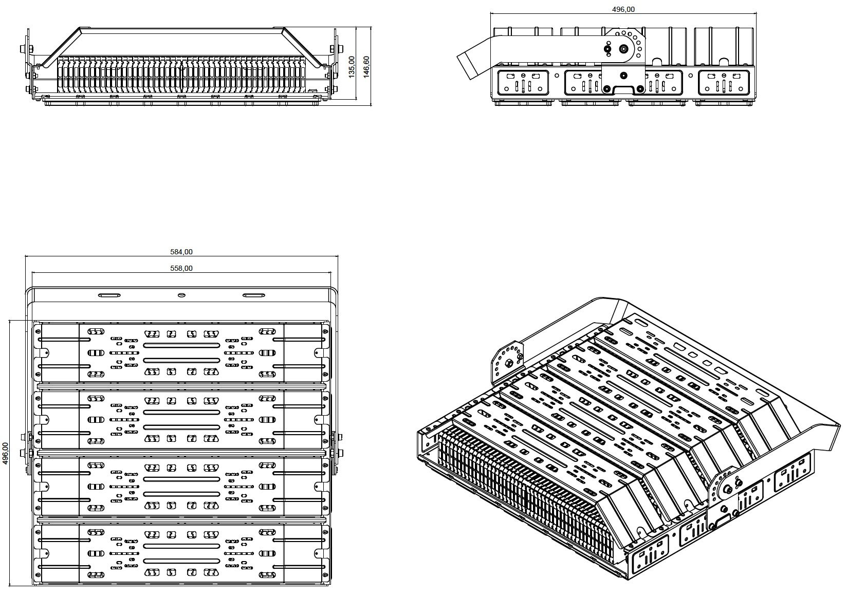 960W LED stadium light
