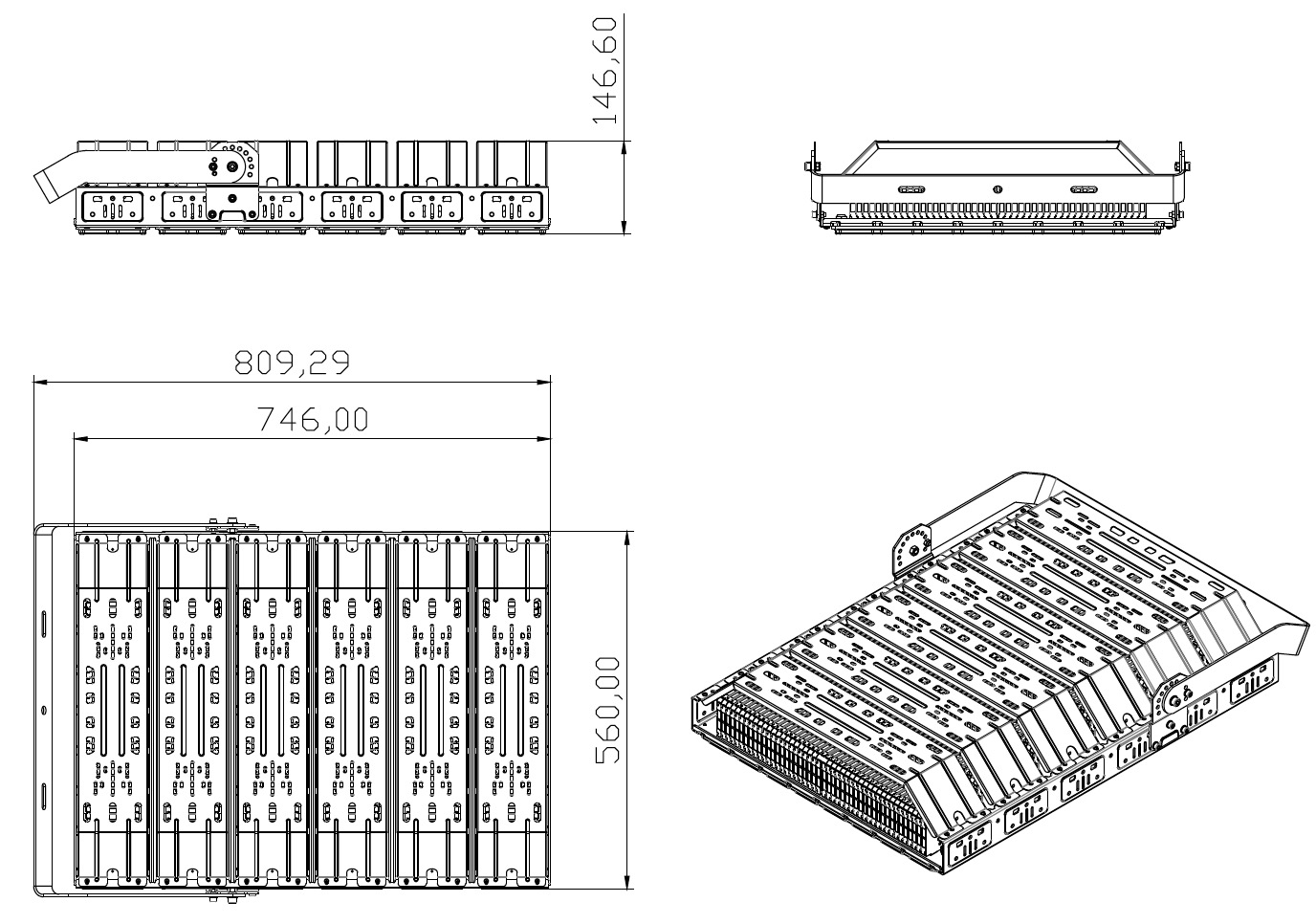Ultra-economy LED Flood Light 1440W Basketball Volleyball Golf Tennis Court Lighting