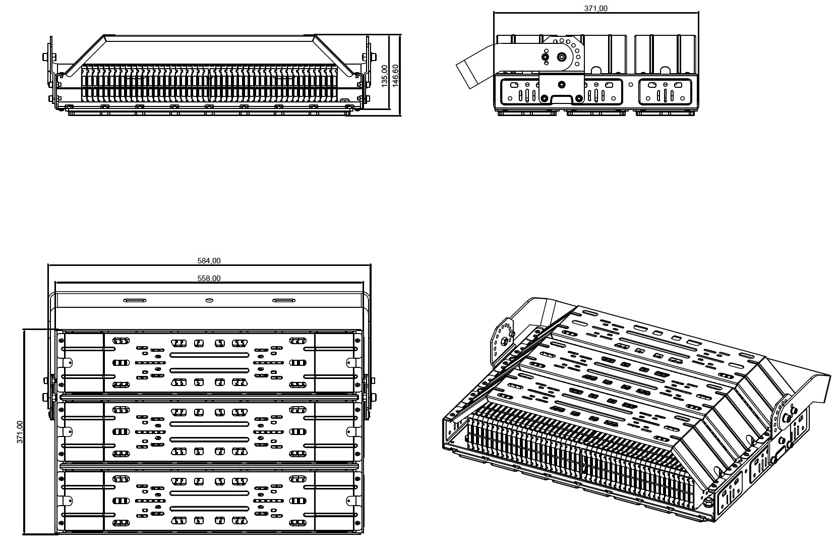 Horse Arena Floodlight 720W for Sports Field Light 600W