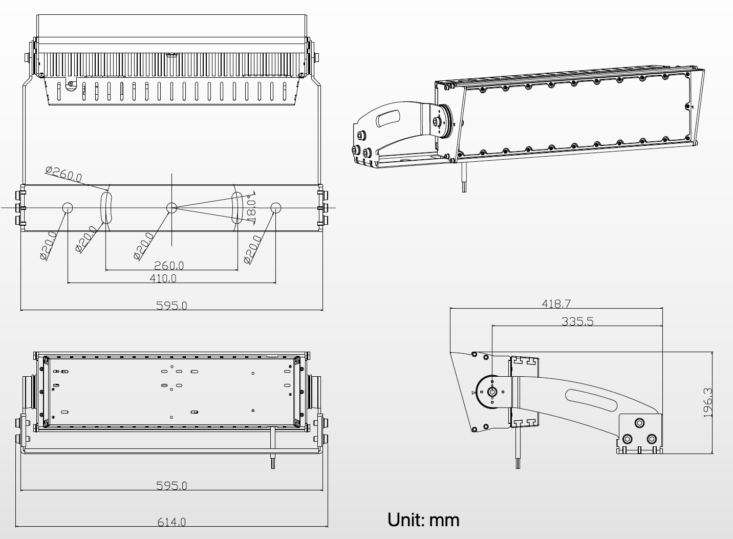 500W Soccer Field Stadium Flood Light