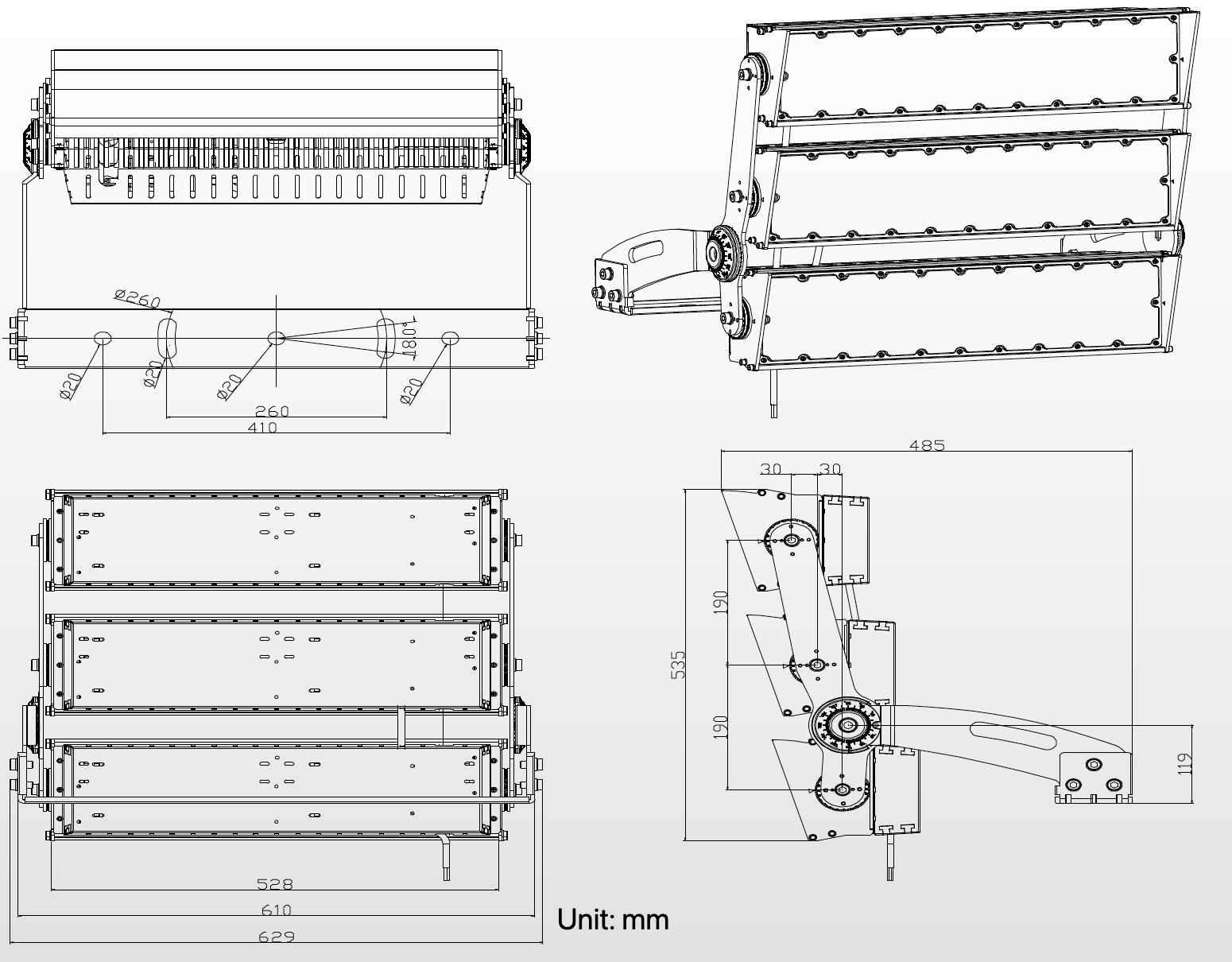 1500W LED FLood Light For Sports