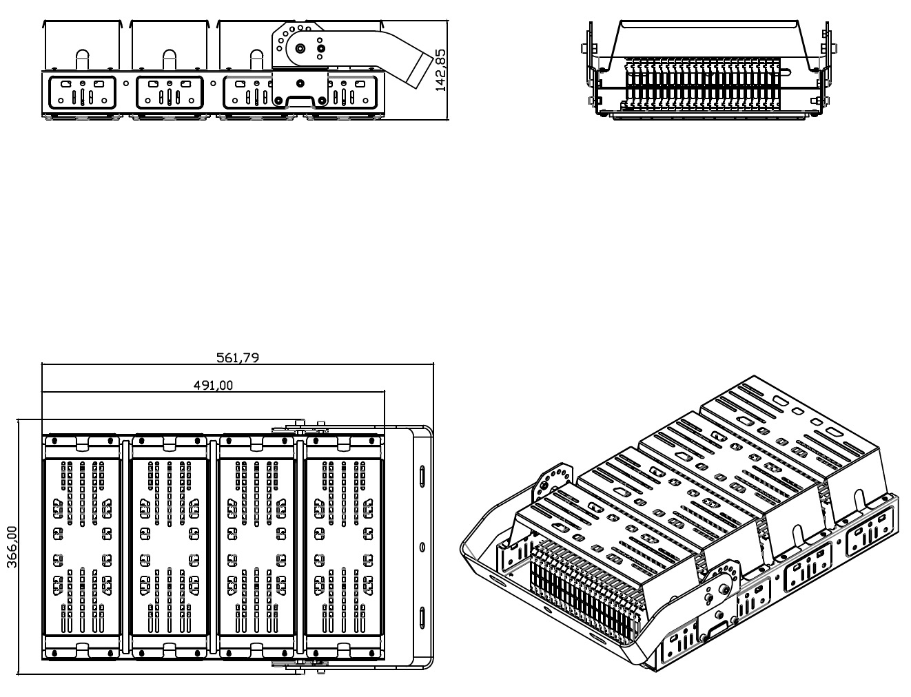 400W LED Softball Field Light