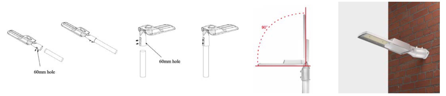 200W LED Street & Rural Roadway Light 180W installation