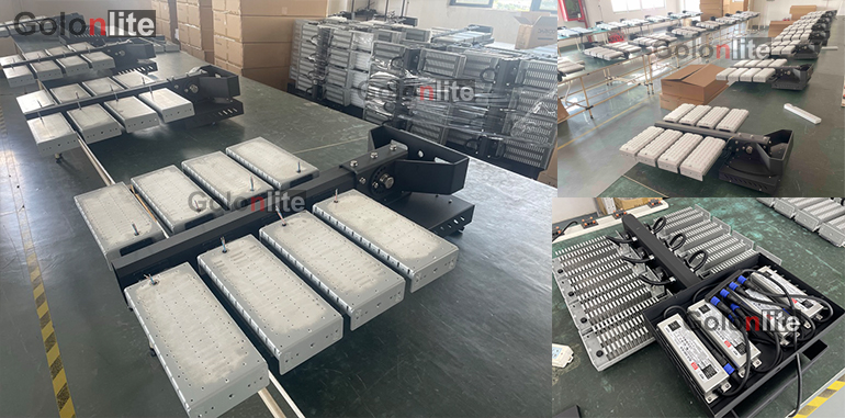 1440W LED High Mast Lights 160lm/w Rotating Modular LED Flood Light