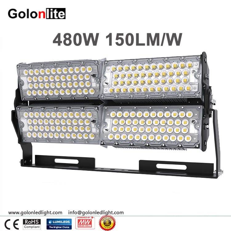 480W LED Flood Light 160lm/w LED High Mast Light For Stadium Lighting