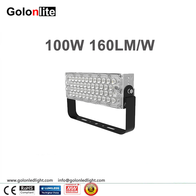 100W Adjustable Rotating LED Flood Light 160lm/w