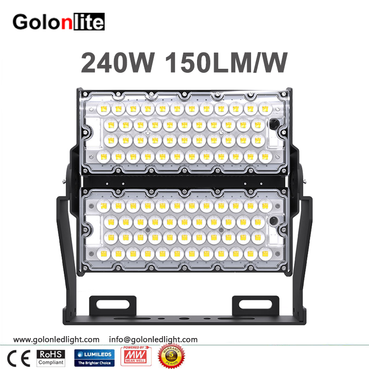 240W LED Flood Light 160lm/w LED High Mast Lights For Stadium Lighting