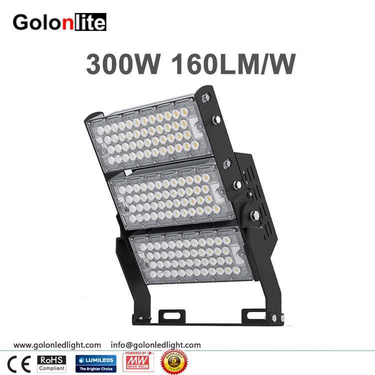 300W  LED High Mast Light 160lm/w LED Flood Light For Stadium Lighting